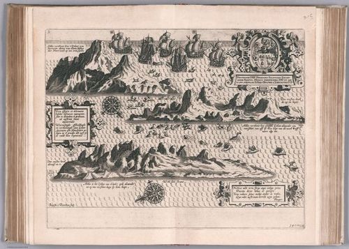 E99 - View: L'Isle de l'Ascension representee en trois formes.