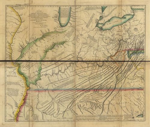 E109 - A new map of the western parts of Virginia, Pennsylvania ...
