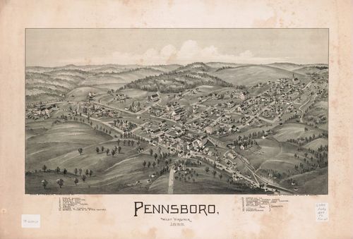 E108 - Map of Pennsboro West Virginia - 1899