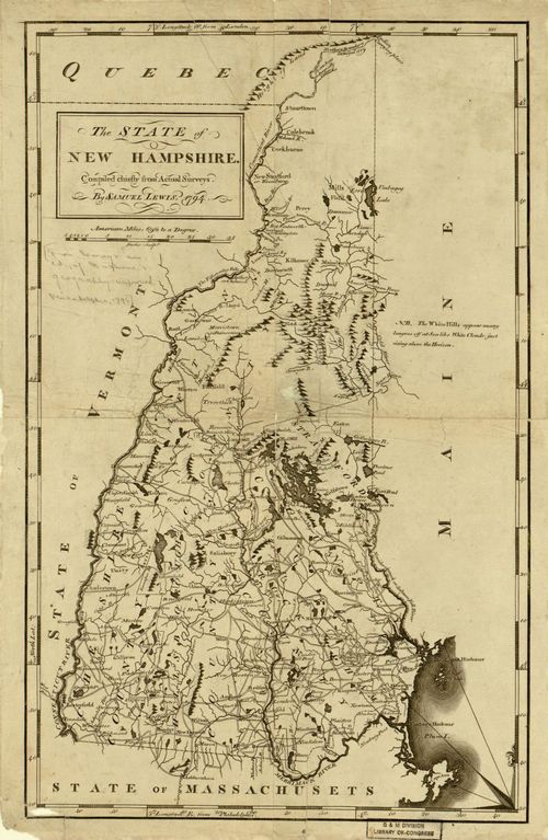 E109 - The State of New Hampshire. Compiled chiefly from actual surveys.