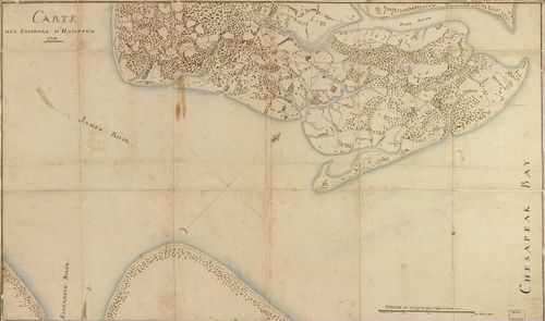 E109 - Carte des environs d'Hampton.