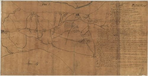 E109 - Notes sur les environs de York: Plan donné par des arpenteurs du pays.