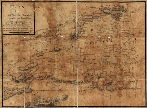 E109 - Plan du canton de Plimouth et partie des Baradéres.