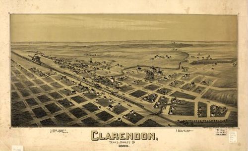 E113 - Clarendon Texas Donley Co - 1890