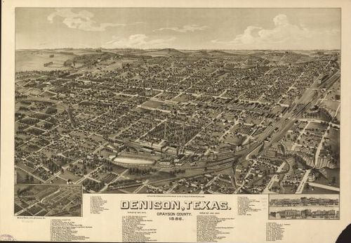 E113 - Denison Texas Grayson County - 1886