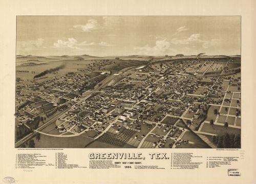 E113 - Greenville Texas county seat of Hunt County - 1886