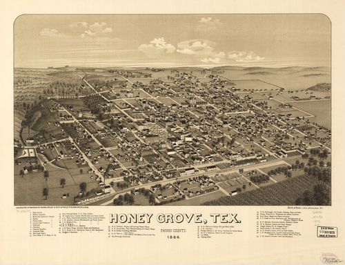 E113 - Honey Grove Texas Fannin County - 1886