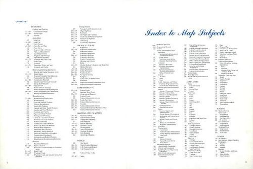 E114 - Contents (continued), Index to Map Subjects