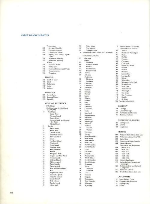 E114 - Index to Map Subjects (continued)