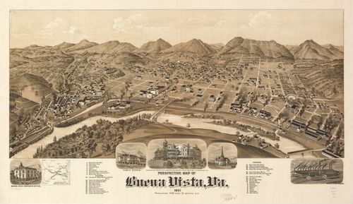 E118 - Perspective map of Buena Vista Virginia - 1891
