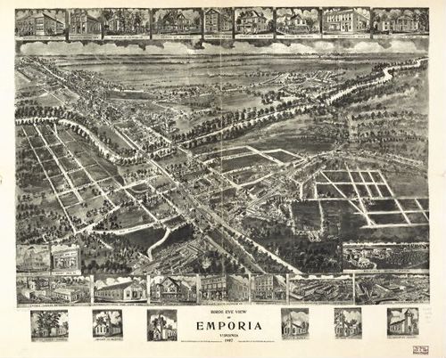 E118 - Birds eye view of Emporia Virginia - 1907