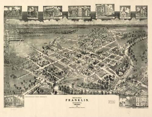 E118 - Birds eye view of Franklin Southampton Co Virginia - 1907