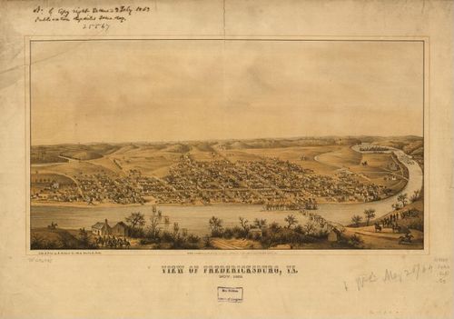 E118 - View of Fredericksburg Virginia - Nov 1862