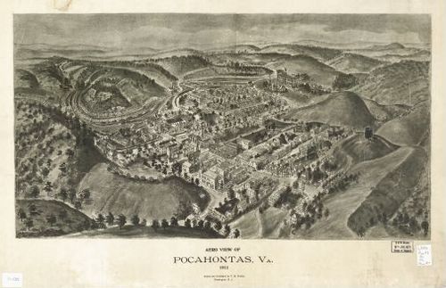 E118 - Aero view of Pocahontas Virginia - 1911