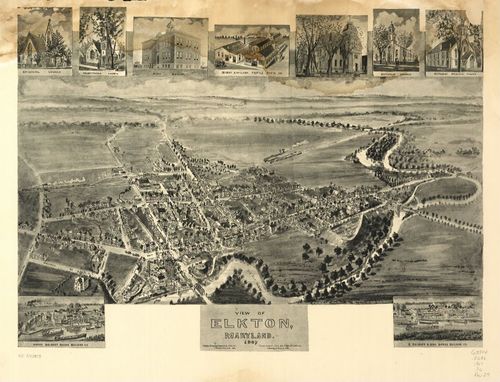 E122 - View of Elkton Maryland - 1907