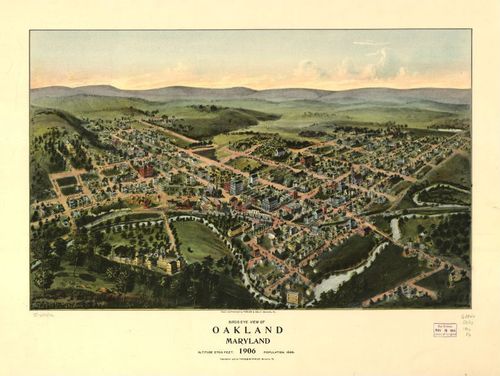 E122 - Birds eye view of Oakland Maryland - 1906