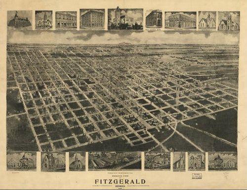 E123 - Birds eye view of Fitzgerald Georgia - 1908