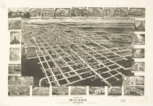 E124 - Birds eye view of Wilson North Carolina - 1908