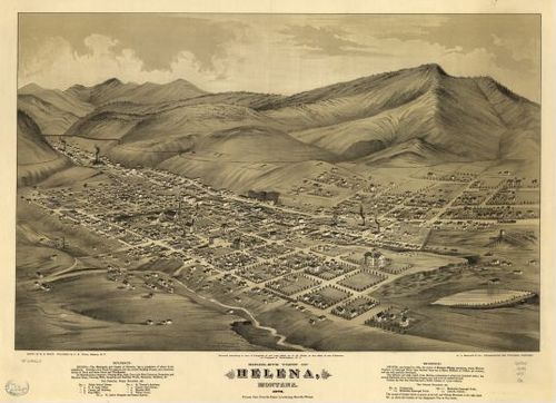 E129 - Birds-eye view of Helena Montana - 1875