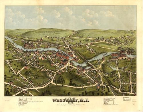 E131 - View of Westerly Rhode Island - 1877