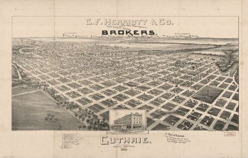 E136 - Guthrie Oklahoma Indian Territory - January 22nd 1890