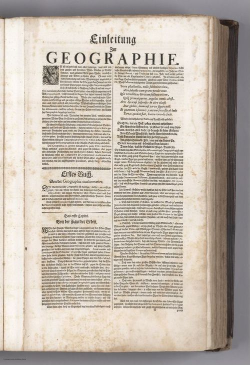 E152.011 - Text: Einleitung zur Geographie.