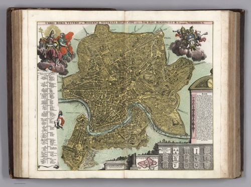 E152.088 - Urbis Romae Veteris ac Modernae Accurata Delineatio.