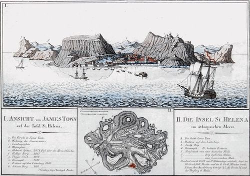 E153 - St. Helena, German Map, 1815