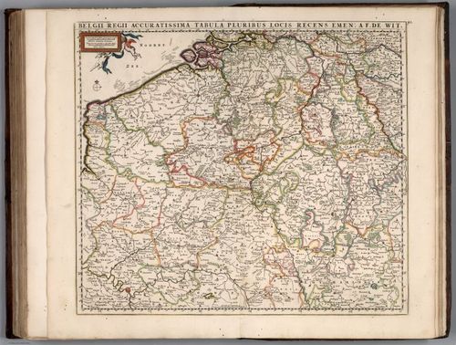 E155.096 - Belgii Regii Accuratissima Tabula Pluribus Locis Recens Emen.