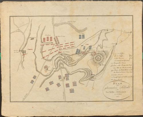 E158 - Plan der glorreichen Schlacht bei La Belle-Alliance am 18ten Juni 1815