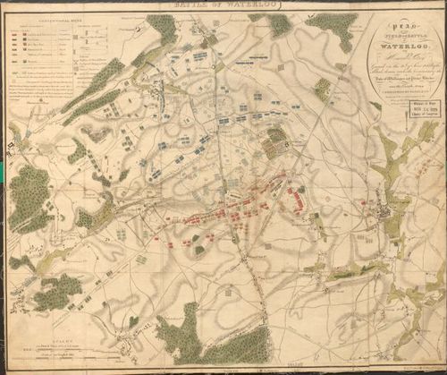 E158 - Willem Benjamin Craan. Plan du champ de bataille de Waterloo...