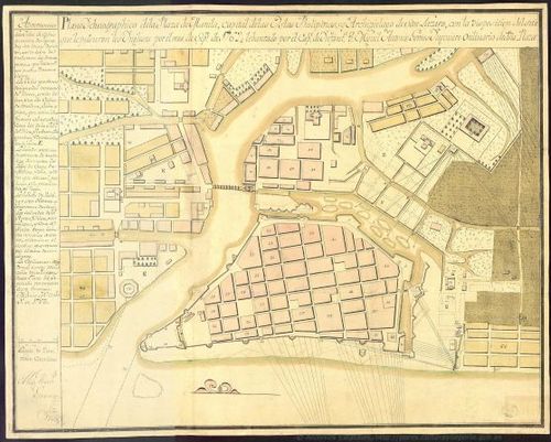 E167 - Plano ychnográphico de la Plaza de Manila … by Miguel Antonio Gomes