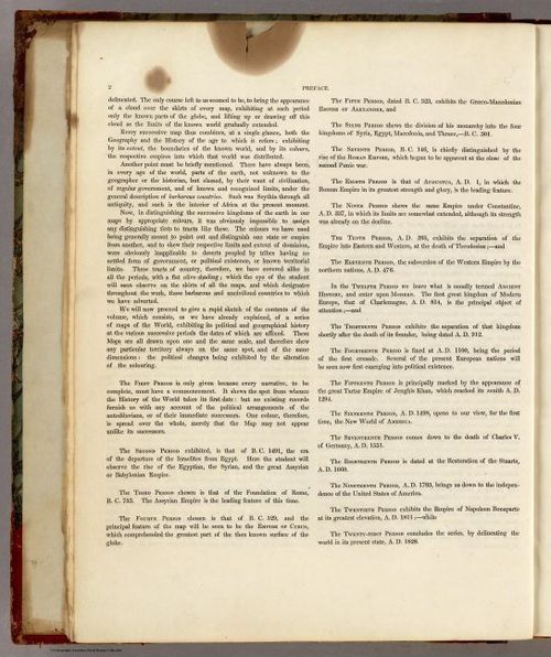 E168 - (Preface 2 To) An Historical Atlas from the Creation to A.D. 1828