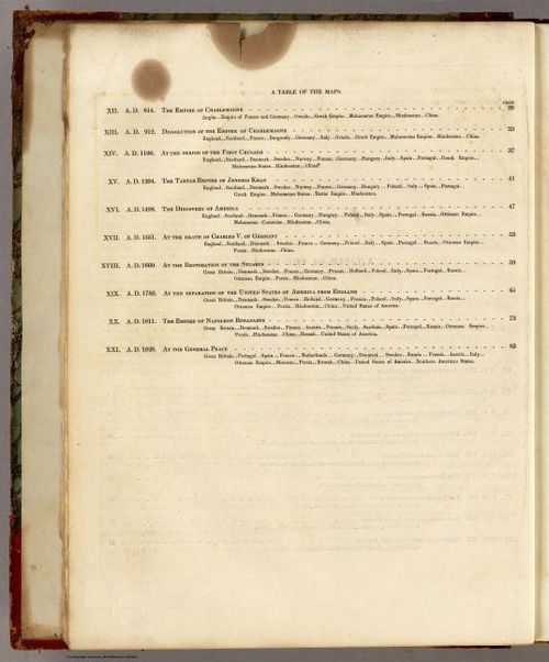 E168 - Index 2: Historical Atlas Creation to A.D. 1828