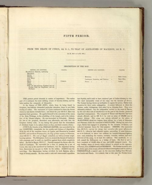 E168 -  Text Page : Fifth Period from 529 B.C. to 323 B.C.