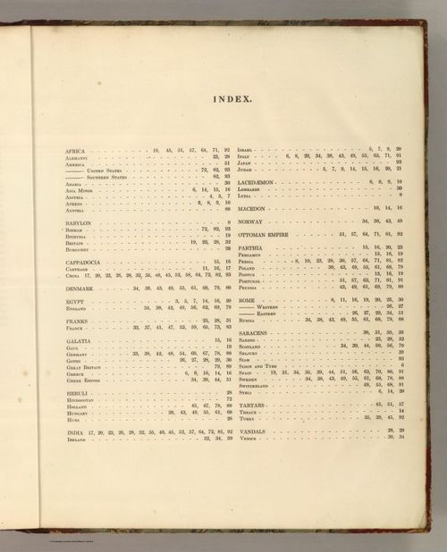 E168 - Index 1 : Historical Atlas ... Creation to A.D. 1828