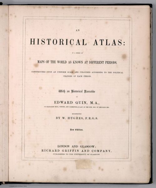 E169 - Title Page: An Historical Atlas