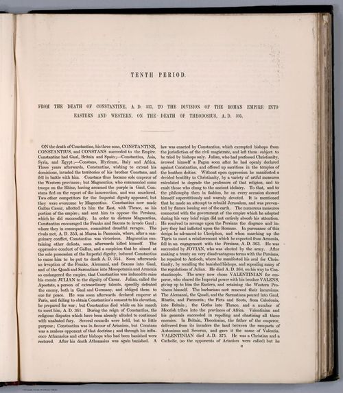 E169 - Text Page: Tenth Period : The Division Of The Roman Empire - A.D. 395
