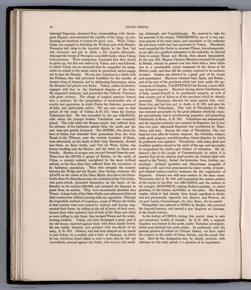 E169 - Text Page: (Continues) Tenth Period : The Division Of The Roman Empire - A.D. 395