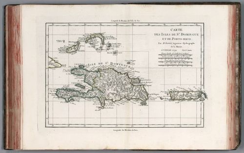 E179 - Carte des Isles de St. Domingue et de Porto-Rico - 1790