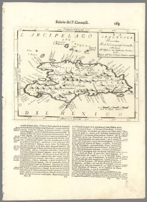 E179 - Text Page: Isolario del P. Coronelli. Parte II. La Spagnula - 1697