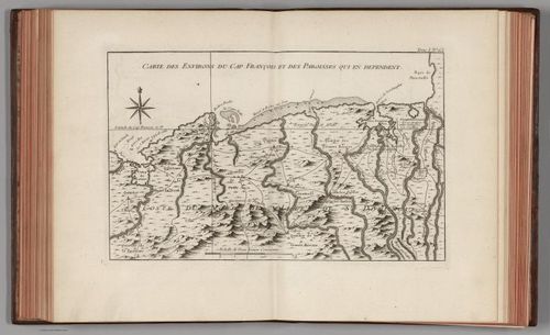 E179 - Carte des environs du cap Francois et des paroisses qui en dependent - 1764