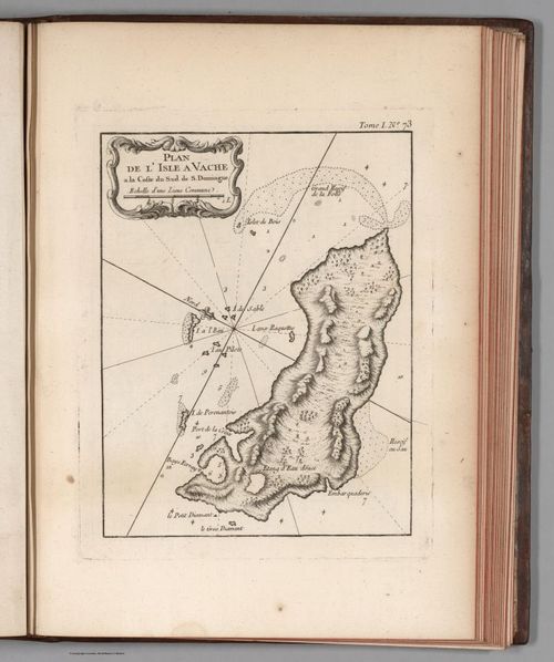 E179 - Plan de I'isle a Vache a la coste du sud de S. Domingue - 1764