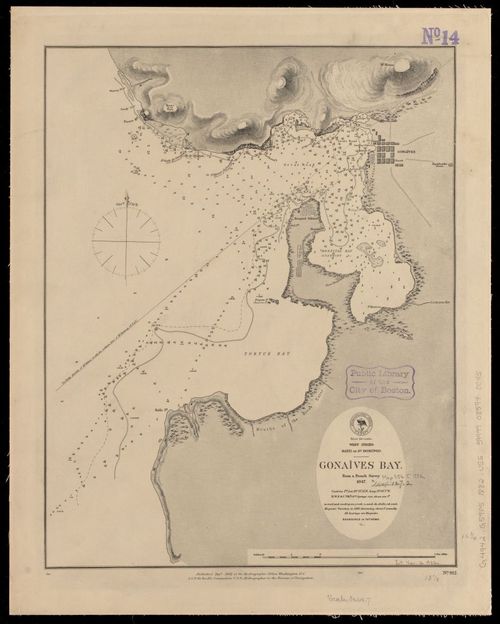 E180 - West Indies, Haiti or Santo Domingo, Cayes, Flamand, St. Louis and Meste Bays - 1889