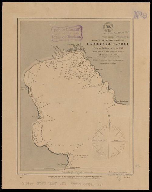 E180 - West Indies, island of Santo Domingo, harbor of Jacmel - 1885