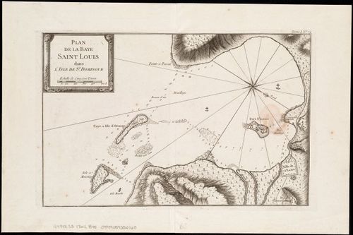 E180 - Plan de la Baye Saint Louis dans l'isle de St. Domingue - 1764