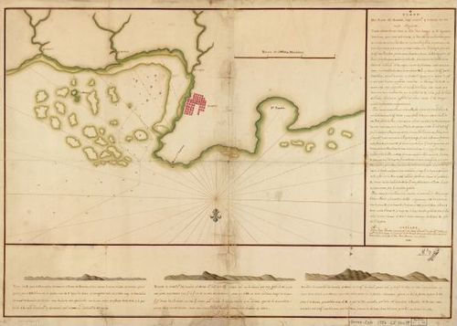 E180 - Plano del puerto del Guárico, cuyo conocimto. y entrada es del modo siguiente - 1756