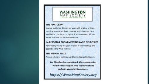 E181 - Advertiser: Washington Map Society - CMS Fall Conference 2021