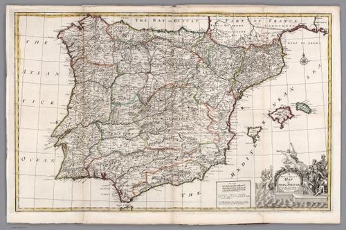 E182.015 - No. 13. A new & exact map of Spain & Portugal