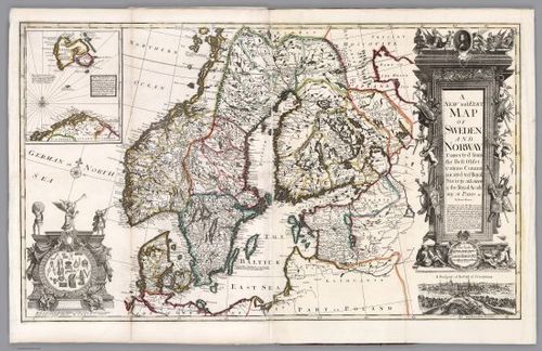 E182.019 - No. 17. A new and exact map of Sweden and Norway